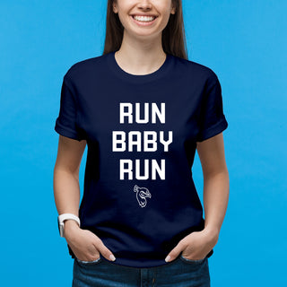 St Peter's University Peacocks Run Baby Run T-Shirt - Navy