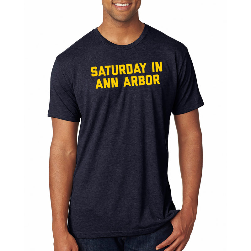 Saturday in Ann Arbor NLA Triblend - Navy Triblend