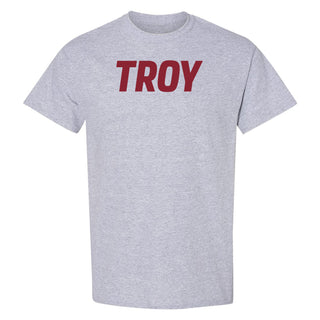 Troy Trojans Basic Block T Shirt - Sport Grey