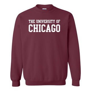 University of Chicago Maroons Basic Block Crewneck Sweatshirt - Maroon