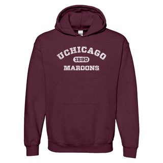 University of Chicago Maroons Athletic Arch Heavy Blend Hoodie - Maroon