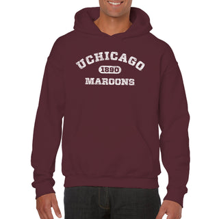 University of Chicago Maroons Athletic Arch Heavy Blend Hoodie - Maroon