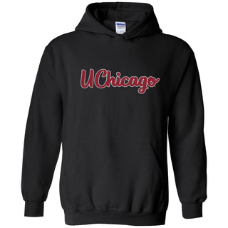 University of Chicago Maroons Basic Script Heavy Blend Hoodie - Black