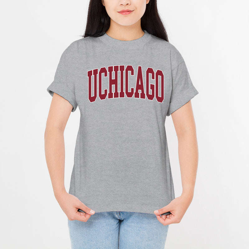 UChicago Maroons Mega Arch T-Shirt - Sport Grey