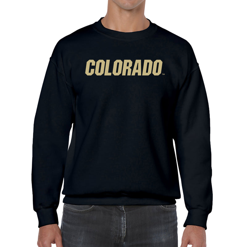 University of Colorado Buffaloes Basic Block Crewneck Sweatshirt - Black