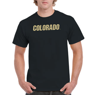 University of Colorado Buffaloes Basic Block T Shirt - Black