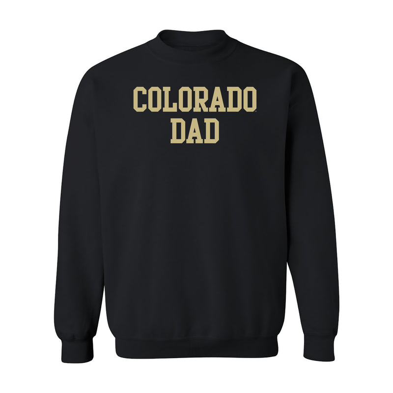 University of Colorado Buffaloes Basic Block Dad Crewneck Sweatshirt - Black