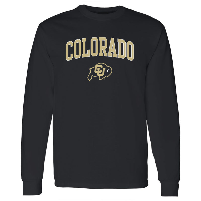 University of Colorado Buffaloes Arch Logo Long Sleeve T Shirt - Black