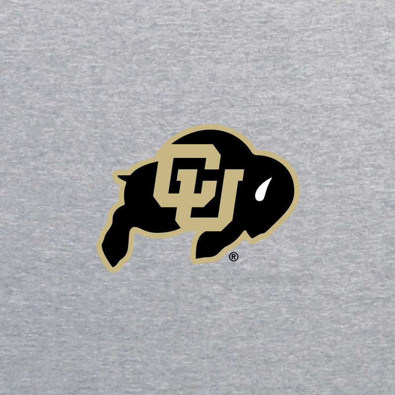 University of Colorado Buffaloes Primary Logo Left Chest Zip Hoodie - Sport Grey