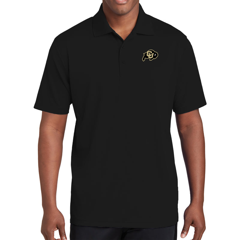 University of Colorado Buffaloes Primary Logo Left Chest Polo - Black