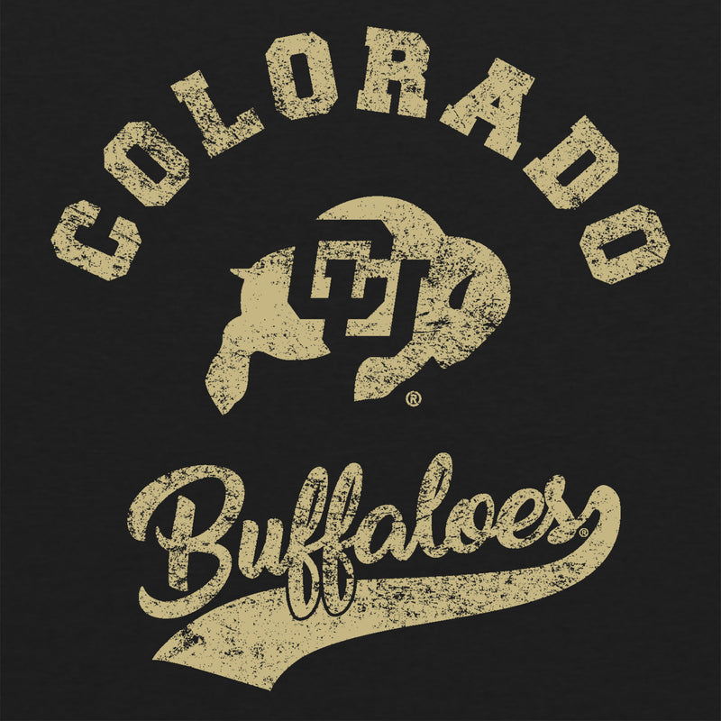 University of Colorado Buffaloes Retro Script Triblend T Shirt - Vintage Black