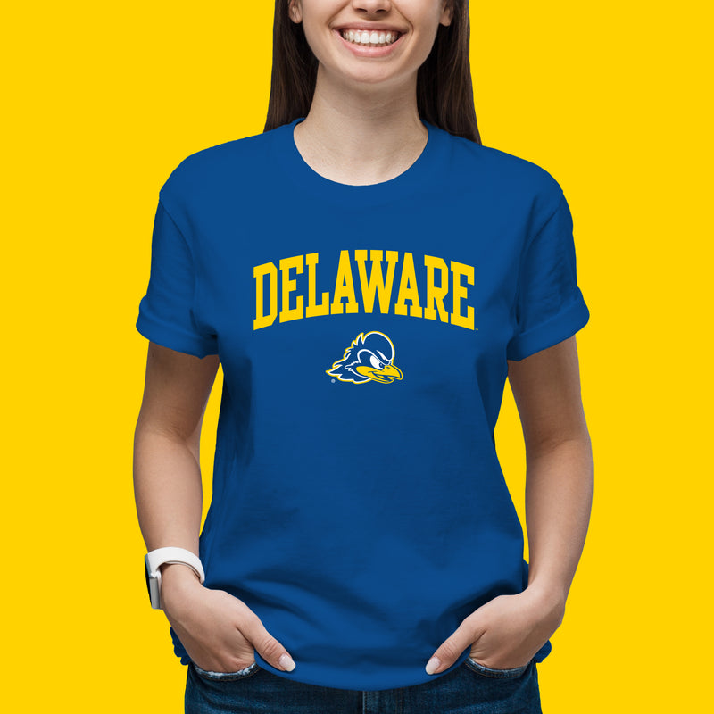 Delaware Blue Hens Arch Logo T Shirt - Royal