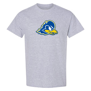 Delaware Blue Hens Primary Logo T Shirt - Sport Grey