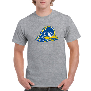 Delaware Blue Hens Primary Logo T Shirt - Sport Grey