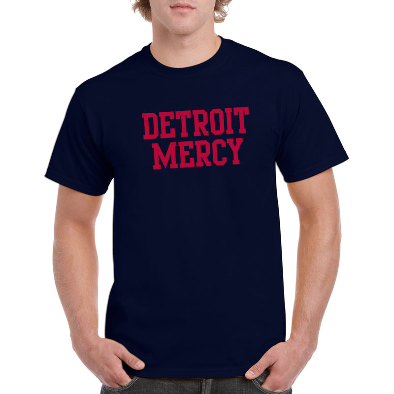 University Of Detroit Mercy Titans Basic Block Short Sleeve T Shirt - Navy