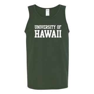 University of Hawaii Rainbow Warriors Basic Block Cotton Tank Top - Forest