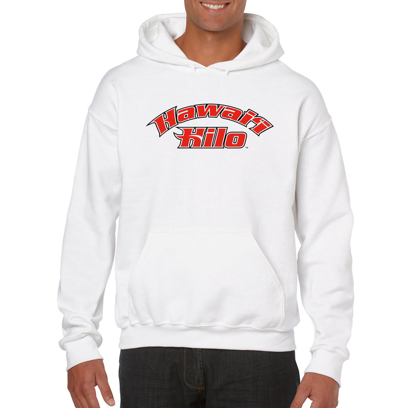 Hawaii Hilo Vulcans Arch Logo Hoodie - White