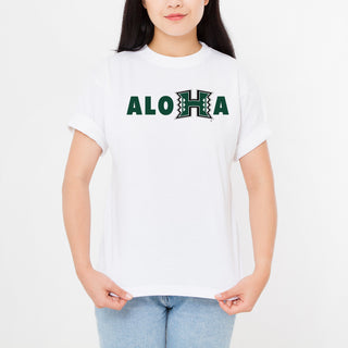 Hawaii Manoa Rainbow Warriors ALOHA T Shirt - White