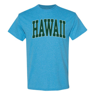 Hawaii Rainbow Warriors Mega Arch T-Shirt - Heather Sapphire