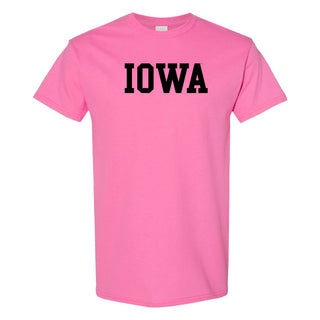 University of Iowa Hawkeyes Basic Block  Short Sleeve T Shirt - Azalea