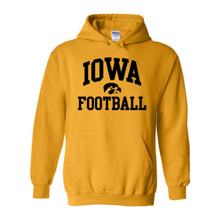 University Of Iowa Hawkeyes Arch Logo Football Hoodie - Gold