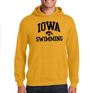 University of Iowa Hawkeyes Arch Logo Swimming Hoodie- Gold