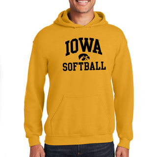 University of Iowa Hawkeyes Arch Logo Softball Hoodie - Gold