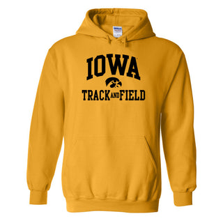 University of Iowa Hawkeyes Arch Logo Track and Field Hoodie - Gold