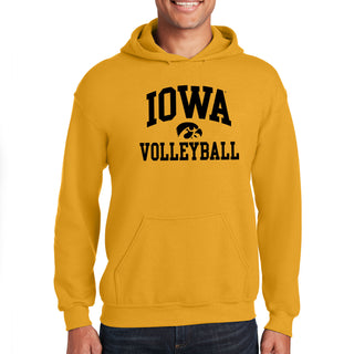 University of Iowa Hawkeyes Arch Logo Volleyball Hoodie - Gold