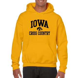 University of Iowa Hawkeyes Arch Logo Cross Country Hoodie - Gold