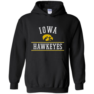 Mesh Arch Iowa Hawkeyes Heavy Blend Hoodie - Black