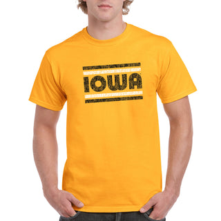 Iowa Hawkeyes Retro Underline T Shirt - Gold