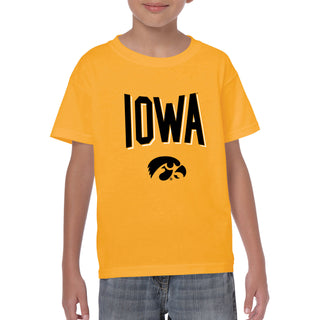 Iowa Hawkeyes Statement Block Youth T-Shirt - Gold