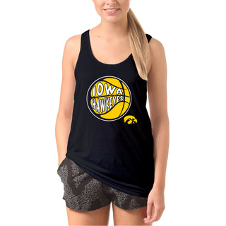 University of Iowa Hawkeyes Street Basketball Heavy Cotton Tank Top - Black