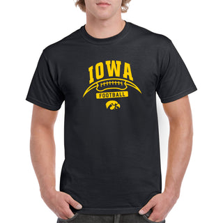 University of Iowa Hawkeyes Football Crescent Short Sleeve T Shirt - Black