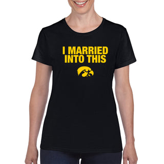 University of Iowa Hawkeyes I Married Into This Women's Short Sleeve T-Shirt - Black