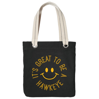 Iowa Monotone Smile Allie Tote - Black