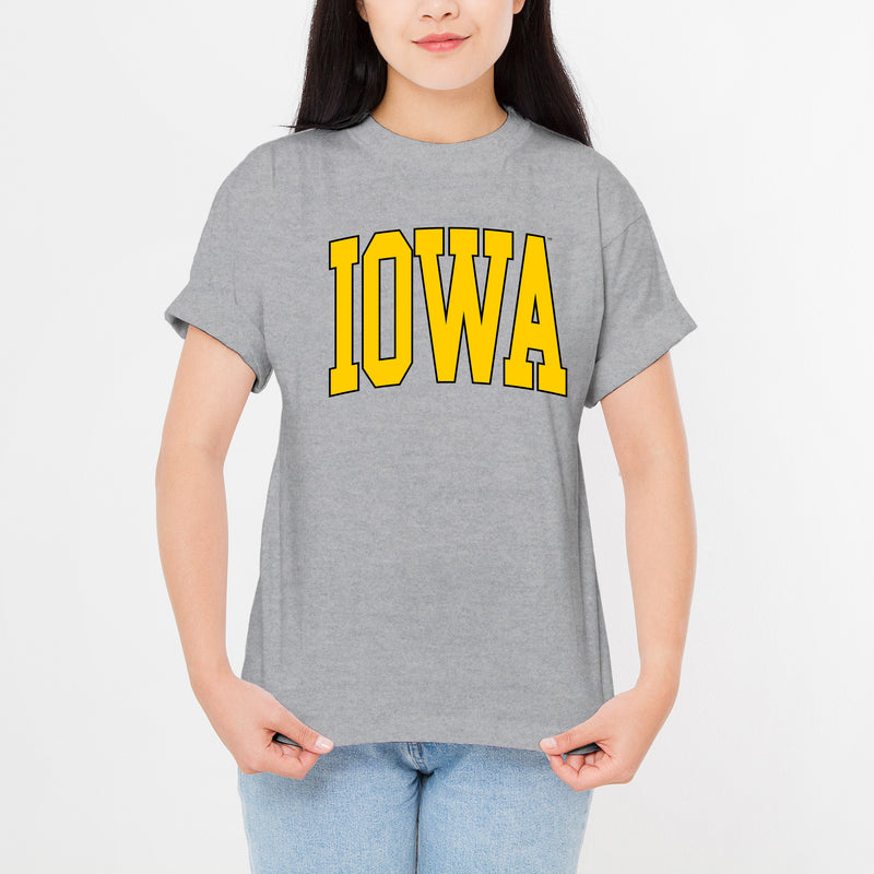 The University of Iowa Hawkeyes Mega Arch T-Shirt - Sport Grey