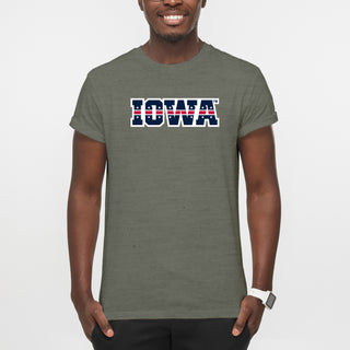 Iowa Hawkeyes Patriotic Wordmark T Shirt