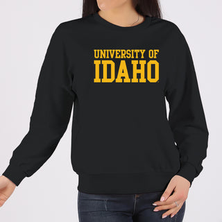 Idaho Vandals Basic Block Crewneck Sweatshirt - Black