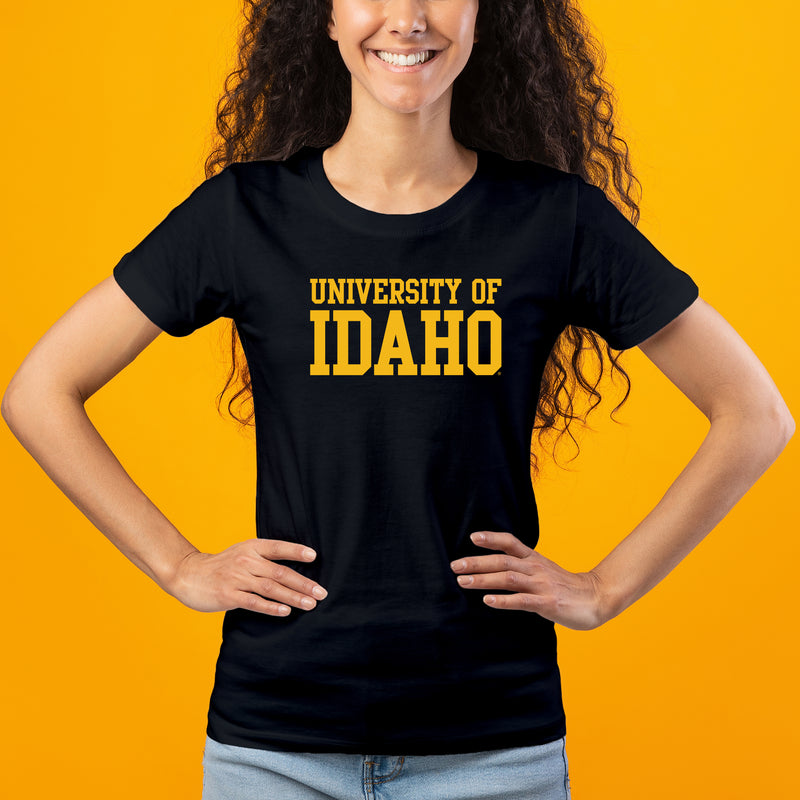 Idaho Vandals Basic Block Women's T Shirt - Black