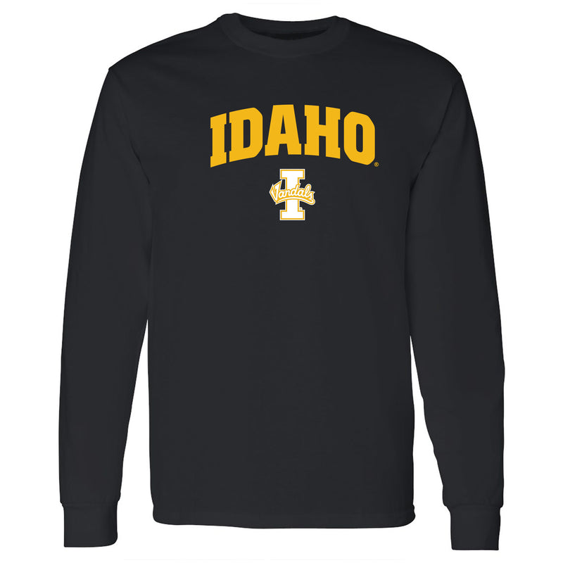 Idaho Vandals Arch Logo Long Sleeve T Shirt - Black