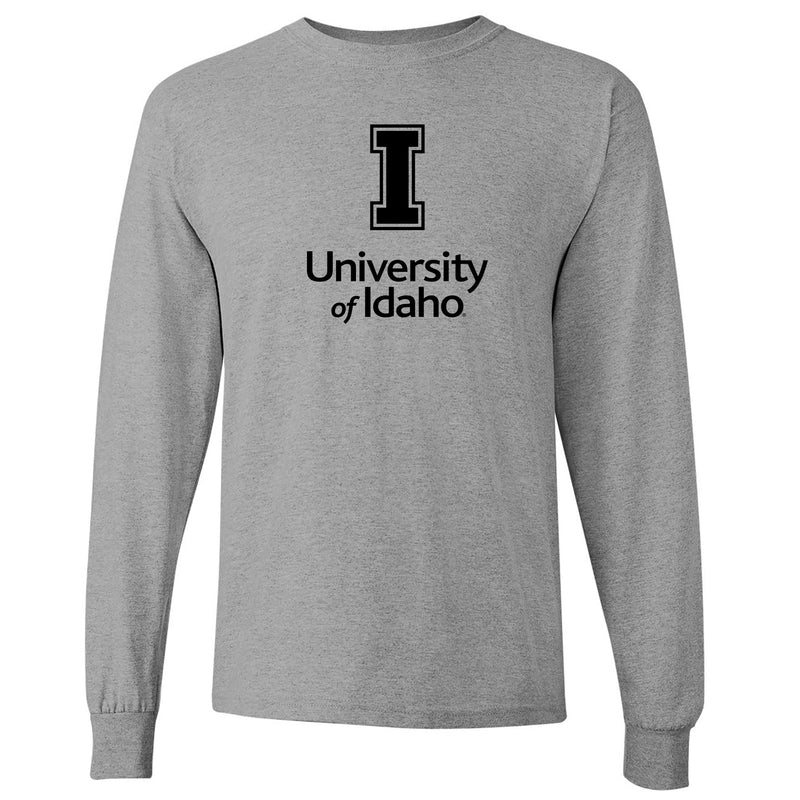 Idaho Vandals Institutional Logo Long Sleeve T Shirt - Sport Grey