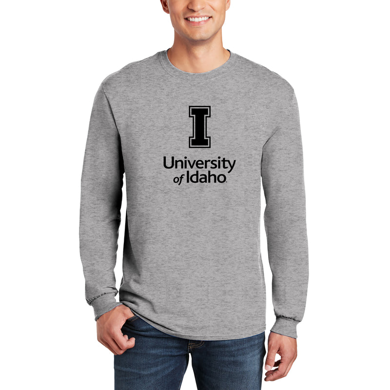 Idaho Vandals Institutional Logo Long Sleeve T Shirt - Sport Grey