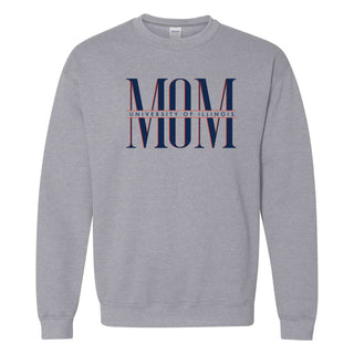 Illinois Classic Mom Crewneck - Sport Grey