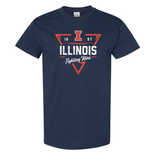 Illinois Arrow Dynamic T-Shirt - Navy