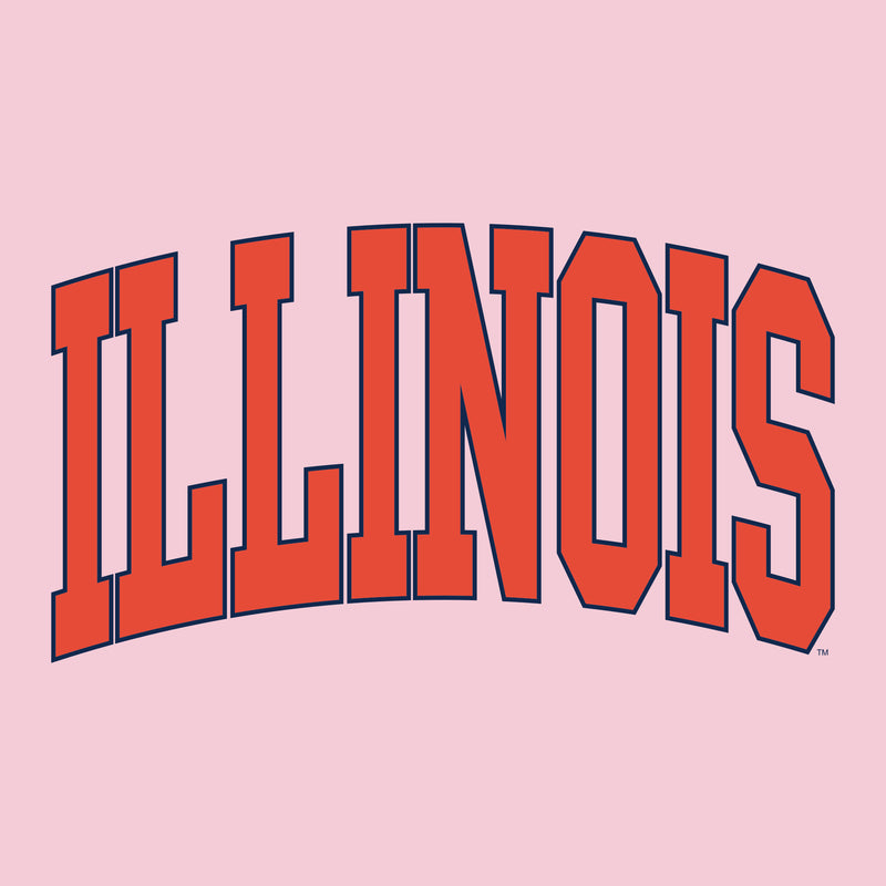 University of Illinois Fighting Illini Mega Arch T-Shirt - Light Pink
