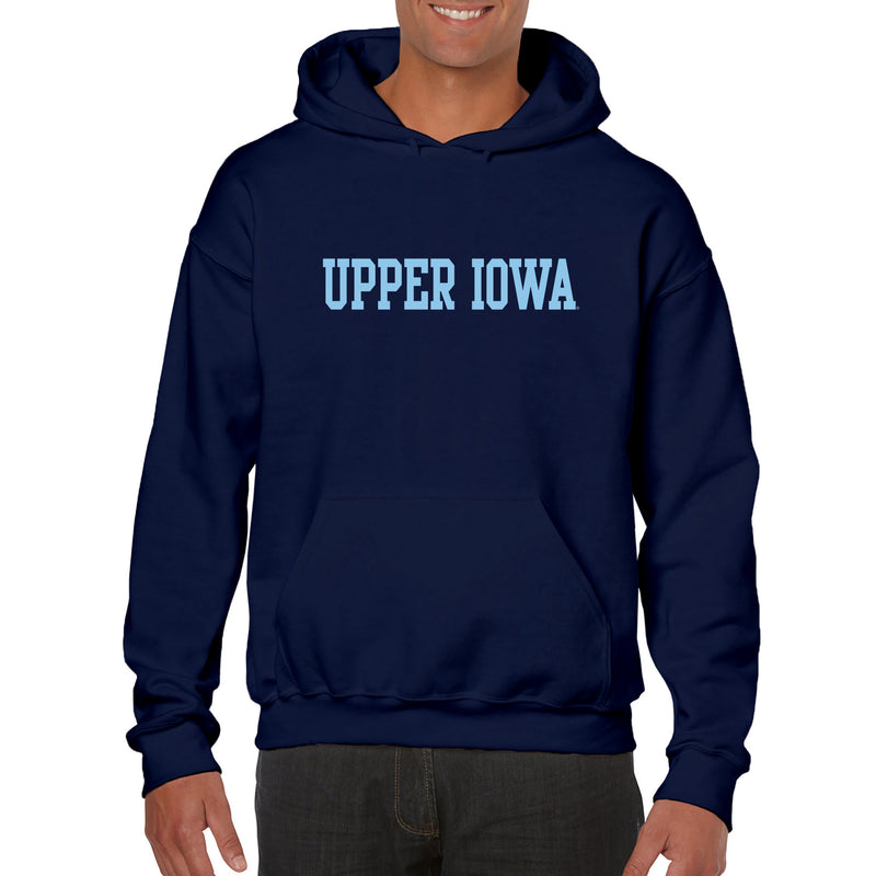 Upper Iowa University Peacocks Basic Block Heavy Blend Hooded Sweatshirt - Navy