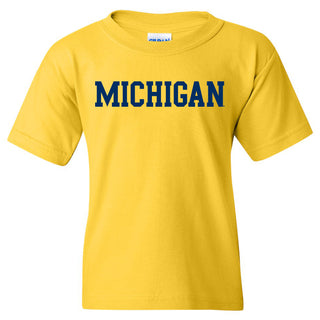 Michigan Basic Block Short Sleeve Youth - Maize