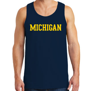 University of Michigan Wolverines Basic Block Tank Top - Navy